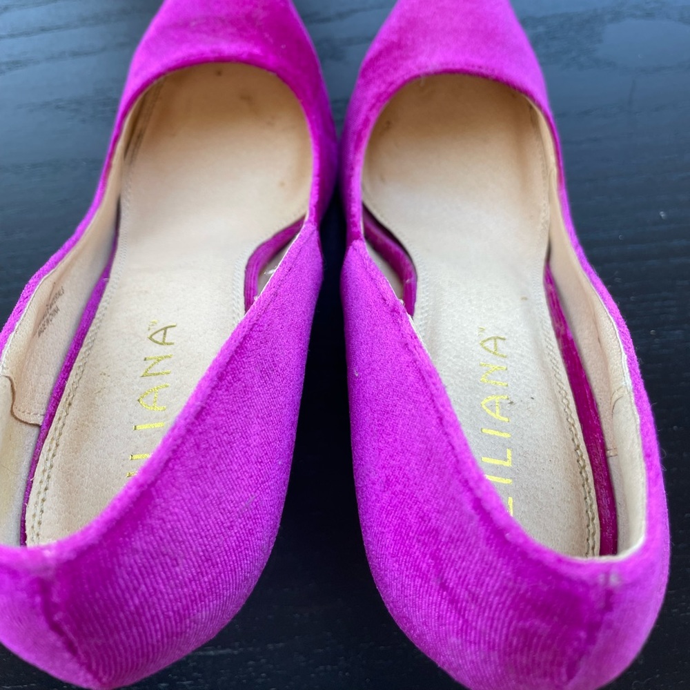 Women's Magenta Suede Pointed-Toe High Heels - Picture 4 of 6